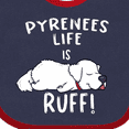 thumbnail image 4 of Inktastic Pyrenees Life is Ruff Great Pyrenees Boys or Girls Baby Bib, 4 of 4