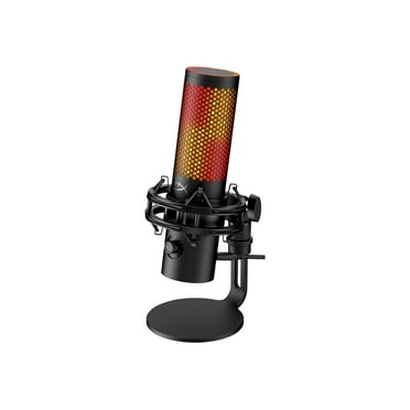 HyperX QuadCast 2 S – USB Microphone, with RGB Lighting, Streaming and Podcasting, with On-Board Controls, LED Lighting, Removable Shock Mount, PC, Mac, USB-C - Black