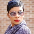thumbnail image 4 of Pixie Cut Perruque Courte Droite Taille Complète avec Frange pour Femmes Noir Mat Postiche, 4 of 9