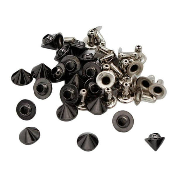 500 Remaches De Cuero Metálicos 10 Mm - Galvanizados, Forma Cuadrada, Para Ropa Y Manualidades