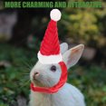 thumbnail image 4 of 1 Set Christmas Small Pet Hat Scarf Hamster Rabbit Dress up Cap Cosplay Scarf, 4 of 8