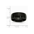 thumbnail image 2 of Stainless Steel 8mm Black Ip-plated Brushed Band Ring - Size 13, 2 of 2