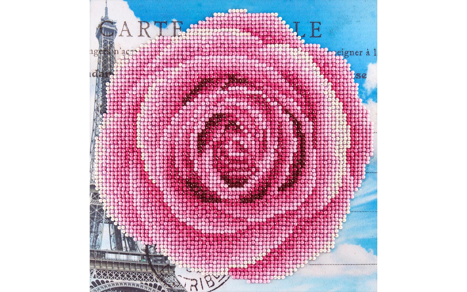Diamond Art Kit 8"x 8" Beginner Rose