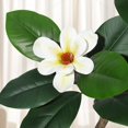 thumbnail image 5 of Luku 5FT Artificial Magnolia Tree with 7 Flowers, White Planter Pot, Realistic Indoor & Outdoor Floor Plant, 5 of 7