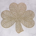 thumbnail image 1 of Léger Pvc Set de Table Style Luxe Isolé Set de Table Or Trèfle Décor Creux Tapis de Table Restaurant Western Nourriture Ronde Plateau Tapis, 1 of 5