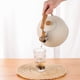thumbnail image 5 of Hervidor de té, tetera silbante de 2,5 litros, teteras para estufa de acero inoxidable con mango plegable con patrón de madera, tetera con silbido fuerte para té, café, 5 of 6