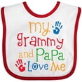 thumbnail image 3 of Inktastic Grammy and Papa Love Me Boys or Girls Baby Bib, 3 of 4