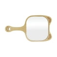 thumbnail image 1 of 1 Pc Espejo de Mano para Mujeres con Orejas de Caricatura Extra Grande para Salón de Belleza Color Madera Espejo de Madera Plateado, 1 of 3