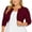 D1-Wine Red, variant on Women's Plus Size Open Front Cropped Cardigan Wine Red 3X Lightweight Long Sleeve Bolero Shrug for Dresses
