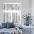 thumbnail image 2 of Kitchen Window Curtains Valance and Tier Set, Abstract Lines Texture Rod Pocket Tier Curtains and Valance 3 Piece Set, Modern Black Stripes Light Filtering Window Treatment for Bedroom Living Room, 2 of 9