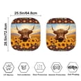 thumbnail image 3 of Yuyamidu Highland Cow Car Window Sun Shades Sunflower Car Sunshades for Windshield 2pcs Southwest Aztec Automotive Windshield Cover Accessories for Van Sedan Truck, 3 of 5