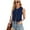 Navy Blue, variant on XBASW Women's Denim Vest Tie Front Top Sleeveless Summer Jean Waistcoat S - XL