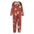 thumbnail image 3 of Christmas Family Matching Jumpsuit, Long Sleeve Hooded Elk Print Zipper Closure Loungewear, 3 of 6
