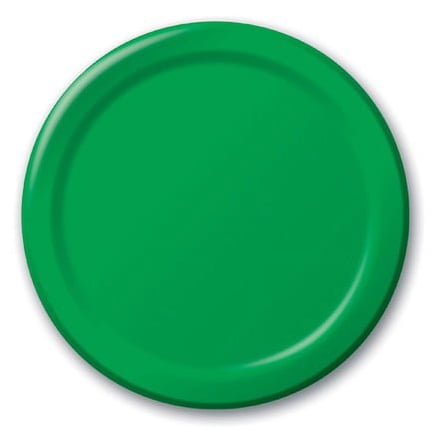 Party Central Disposable Paper Party Banquet Dinner Plates - 10" - Emerald Green - Club Pack of 240