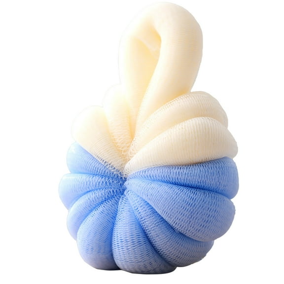 Exfoliating Bath Sponge | Conch Shower Loofah | Body Scrub Mesh Sponge | 12x16x8cm | Blue, Pink, Yellow | Soft & Durable | Quick-Drying with Lanyard