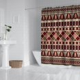 thumbnail image 3 of Extra Long Boho Shower Curtain 72x84 Inches - Vintage Floral & Tropical Leaves Pattern, Waterproof Bohemian Bathroom Decor with 12 Hooks, Tribal Rustic Style, 3 of 5