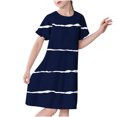 thumbnail image 1 of RXIRUCGD 2025 Vêtements d'Été pour Enfants 3-12 Ans Mode Imprimée Pyjama Rêveur Mi-Mollet Chemise de Nuit, 1 of 5