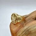 thumbnail image 3 of Personalized Five Pointed Star Ring 14K Yellow Gold Jewelry Biker Punk Men Ring, 3 of 9