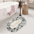 thumbnail image 2 of facefd Floor Rug Soft Indoor Decor Wide Applications for Kitchen Doorway Bedroom Blooming Oval, 2 of 9