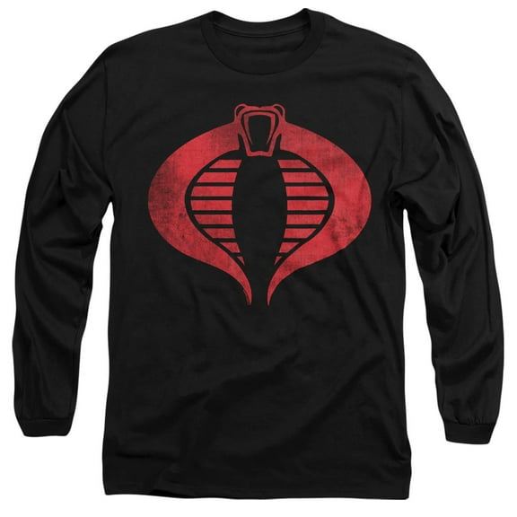 G.I. Joe Cobra Logo Unisex Adult Long-Sleeve T Shirt, Black, 3X-Large