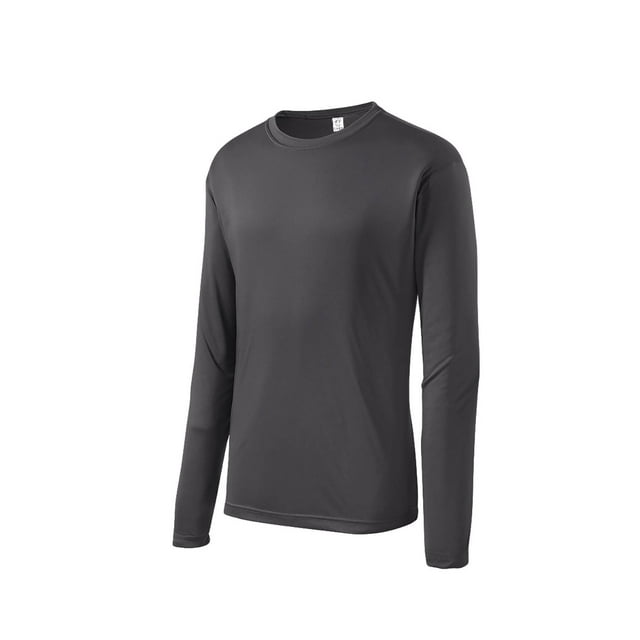 Gravity Threads Chandail à Manches Longues pour Hommes à Évacuation de l'Humidité - Gris Fer - Très Grand