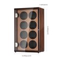 thumbnail image 4 of Watch Winder for Automatic Watches with 8 Motors for 8 Watches, LCD Digital Display, 12 Rotation Modes and High Gloss Brown, 4 of 6
