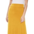thumbnail image 4 of Women's Stretchy Flowy Maxi Skirt with Elastic Waistband for Comfort and Style, 4 of 5