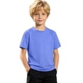 thumbnail image 1 of Kids Rash Guard Crew Neck Short Sleeve T-Shirts Youth Quick Dry Beach Rashguard, 1 of 10