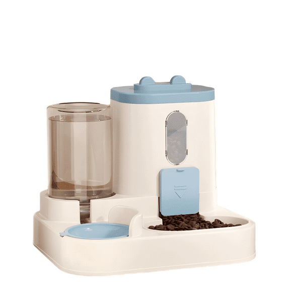 2-in-1 Gravity Pet Feeder & Water Dispenser - 60.9OZ Food/27.1OZ Water, Washable