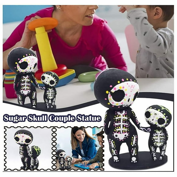 Sugar Skull Coulp Figurine Statues Table Decor Hand Crafts Resin Ornament