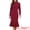 Wine Red, variant on DARING DIVA Women's Midi Fishtail Dress Long Sleeve Stand Neck Work Dress XS Black