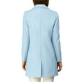 thumbnail image 3 of MODA NOVA Juniors Classic Notched Lapel Long Sleeves Long Overcoat, 3 of 6