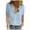 Blue, variant on IROINNID Summer Tops For Women Under $10 Comfy Turn down Neck Short Sleeve Print Leisure Short Sleeves Tops