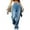 Light Blue, variant on WTOBBY Women's Casual Loose Comfortable Solid Color Wide-Leg Jeans, High Waist Stretch Denim Trousers Fashionable Streetwear Pants for Ladies,Black L