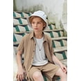 thumbnail image 7 of Arshiner Boys Summer Beach Outfits 2 Piece Casual Button Down Shirt and Shorts Set Vacation Texture Sets, 7 of 7