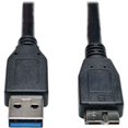 thumbnail image 3 of Eaton Tripp Lite Series USB 3.0 SuperSpeed Device Cable (A to Micro-B M/M) Black, 1 ft. (0.31 m) - USB cable - Micro-USB Type B (M) to USB Type A (M) - USB 3.0 - 1 ft - black, 3 of 6