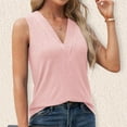 thumbnail image 2 of Sngxgn Women's Basic Short Camisole Strap Layering Tank Top(Pink,XL), 2 of 8