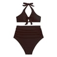thumbnail image 4 of Maternity Bikini Swimsuit for Women High Waisted Two-Piece Bathing Suit Crop Top Pregnancy Swimwear, 4 of 4