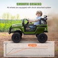 thumbnail image 4 of Qaba 12V Ride on Truck, Battery Powered Electric Car for Kids with Parent Remote, 4 Suspension Wheels, Music Horn LED Lights, Green, 4 of 9
