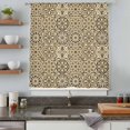 thumbnail image 4 of Traditional Morocco Sheer Curtains 72 Inches Long, Vintage Abstract Geometric Art Brown Light Filering Curtains, Breathable Simi Curtain Privacy Drapes for Living Room Bedroom Window Treatment, 4 of 9