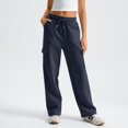 thumbnail image 2 of Resicozy Cargo Sweatpants for Women 2026 Baggy High Waisted Joggers Sweat Pants Athletic Pants with Pockets Navy XL, 2 of 5