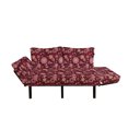 thumbnail image 2 of Floral Futon Couch, Vintage Rich Foliage Pattern Ornamental Spring Flowers and Circles, Daybed with Metal Frame Upholstered Sofa for Living Dorm, Loveseat, Orange Maroon and Yellow, by Ambesonne, 2 of 4