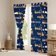 thumbnail image 3 of Castle Fairy Cartoon Train Curtains Pack of 2 (42x84 Each) for Boys, Cloud Star Art Curtains Blackout for Bedroom, Navy Yellow, 3 of 6