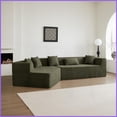thumbnail image 3 of 127.5'' Modern Minimalist Sectional Cloud Couch - Breathable Fabric, No Assembly for Living Room, 3 of 15
