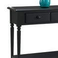 thumbnail image 5 of Leick Home 20027-BK Coastal One Drawer Narrow Hall Console Sofa Table with Shelf, Swan Black, 5 of 11