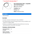 thumbnail image 2 of Rear Parking Brake Cable - Compatible with 1963 Ford Galaxie, 2 of 2