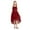 Burgundy, variant on iiniim Kids Girl's Sequins Junior Bridesmaid Dress Ruched Hi Lo Flower Girl Dress Princess Pageant Party Ball Gown
