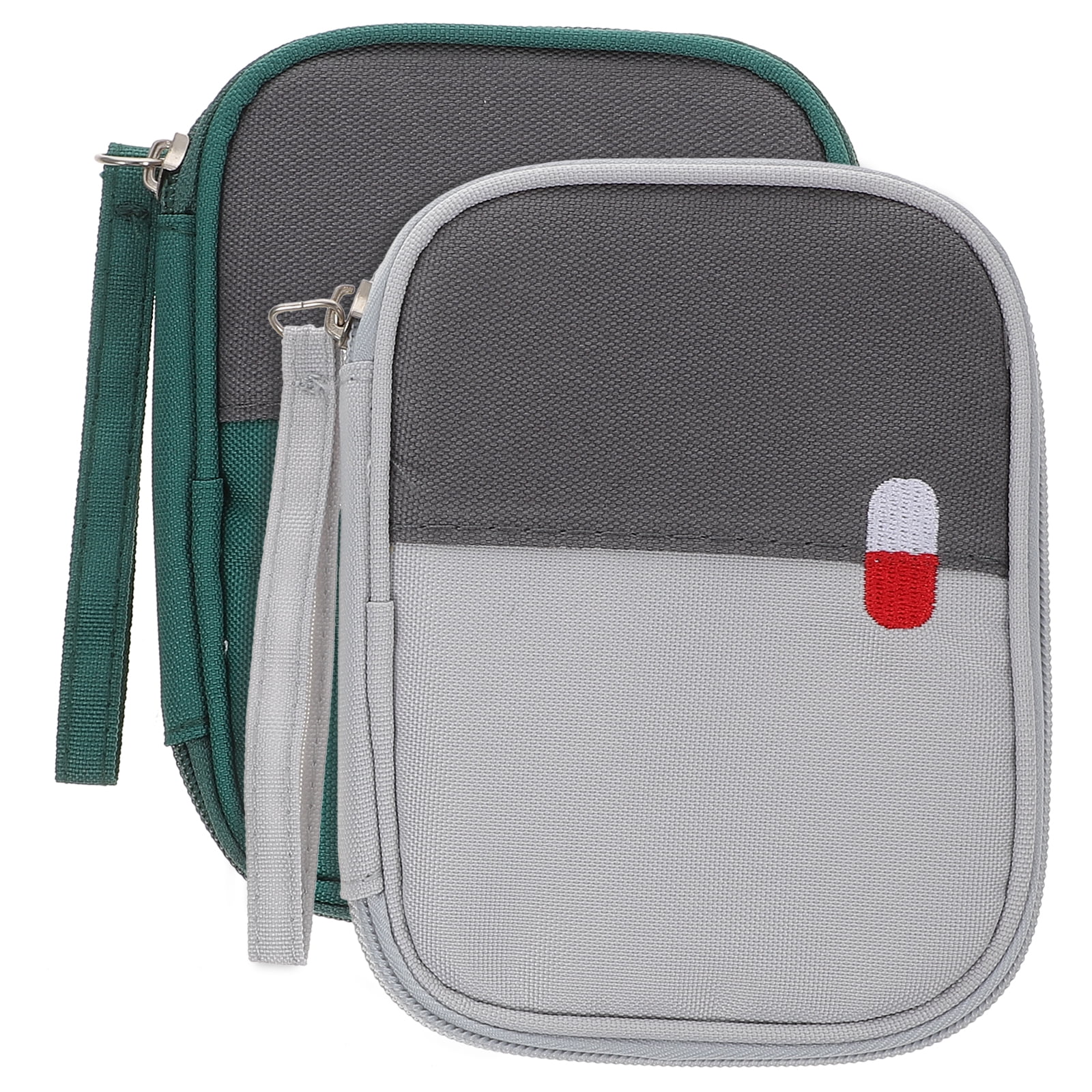 Miangastore 2Pcs Mini Medicine Storage Bag Travel Mini First Aid Pouch Portable Mini First Aid Kit Storage Bag