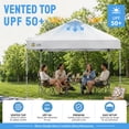 thumbnail image 6 of CROWN SHADES 10'x10' Instant Canopy Tent with 1 Sidewall with One Push Setup Sun Shelter for Events Parties White, 6 of 9