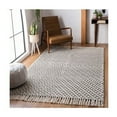 thumbnail image 2 of SAFAVIEH Natura Calanthia Geometric Fringe Area Rug, Ivory/Black, 4' x 6', 2 of 5